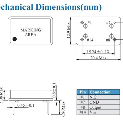 镀金 温a补晶振TCXO 0.1ppm高精度100M有源晶振