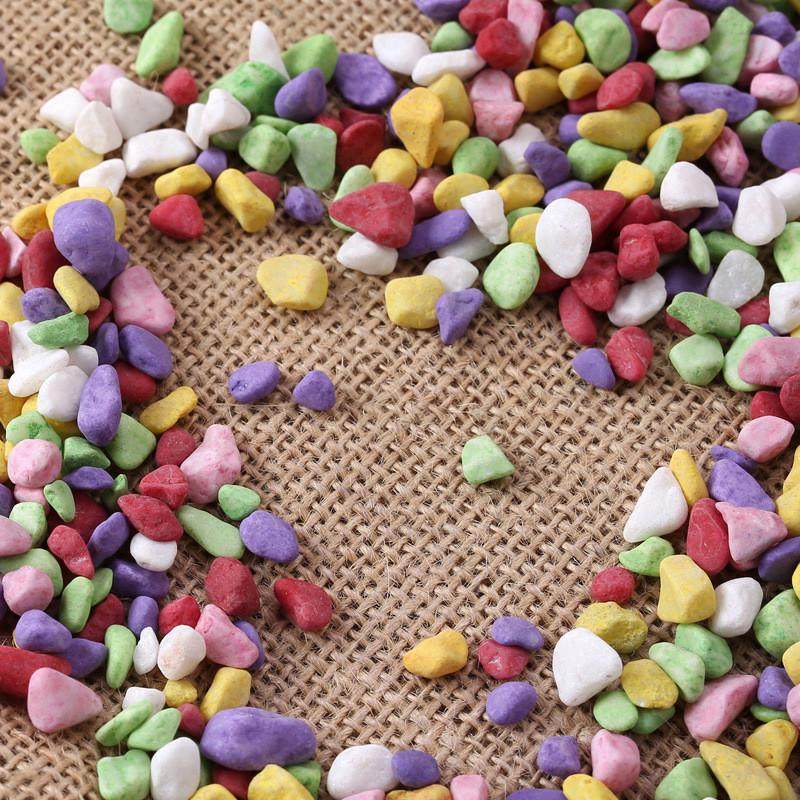 五彩石 彩色水洗石 盆栽小石子多肉铺面彩石花盆装饰 雨花石 五彩