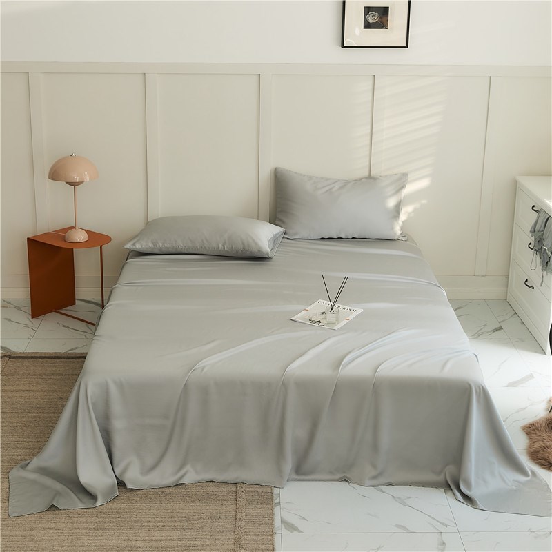 纯色60支莱赛尔天丝床单单件夏天裸睡冰丝宿舍单人被单枕套三件套
