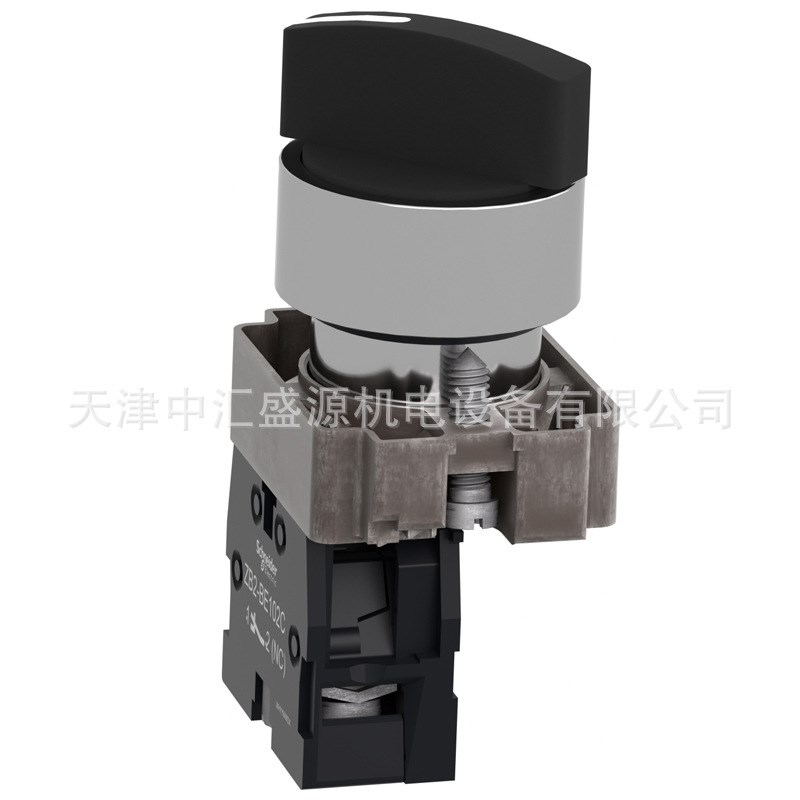 XB2选择开关XB2BD21C二档选择开关黑色1常开 ZB2BD2C+ZB2BZ101C