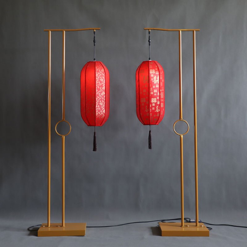 新款婚庆道具中式灯笼路引中式婚礼布置铁艺宫灯路引舞台装饰摆件