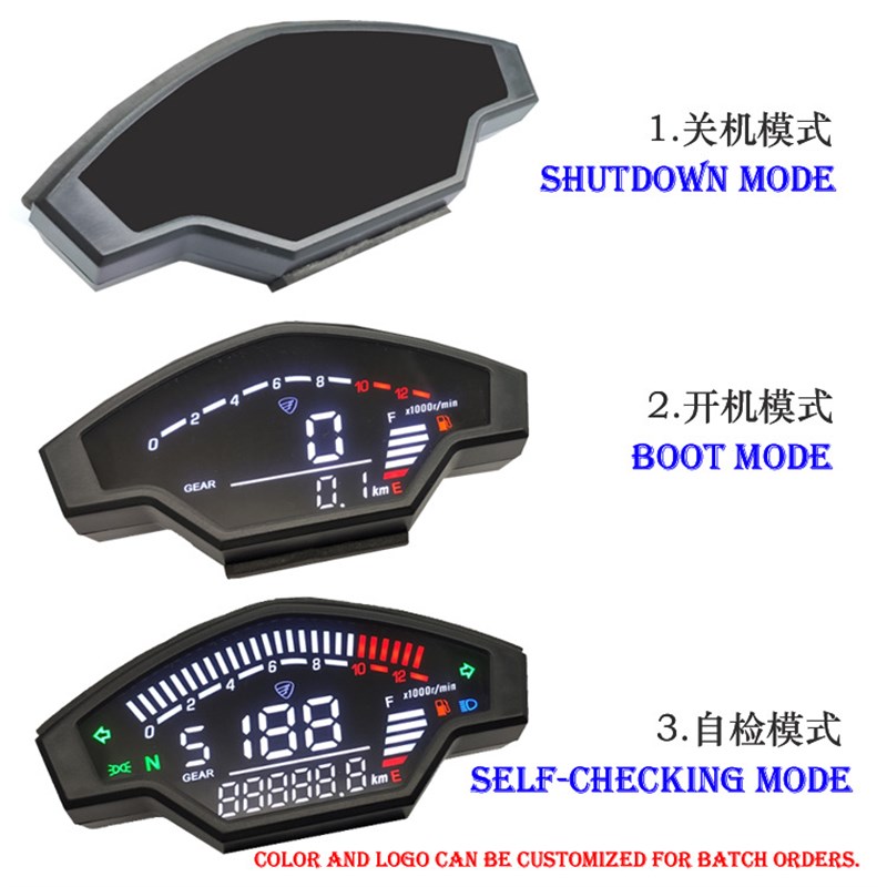 出口墨西哥AKT200摩托车Vort-x 200仪表ITALIKA速度表装电子码表