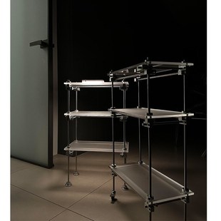 设计师轻奢光轴透明陈列架客厅亚力克置物架小户型多层收纳展示架