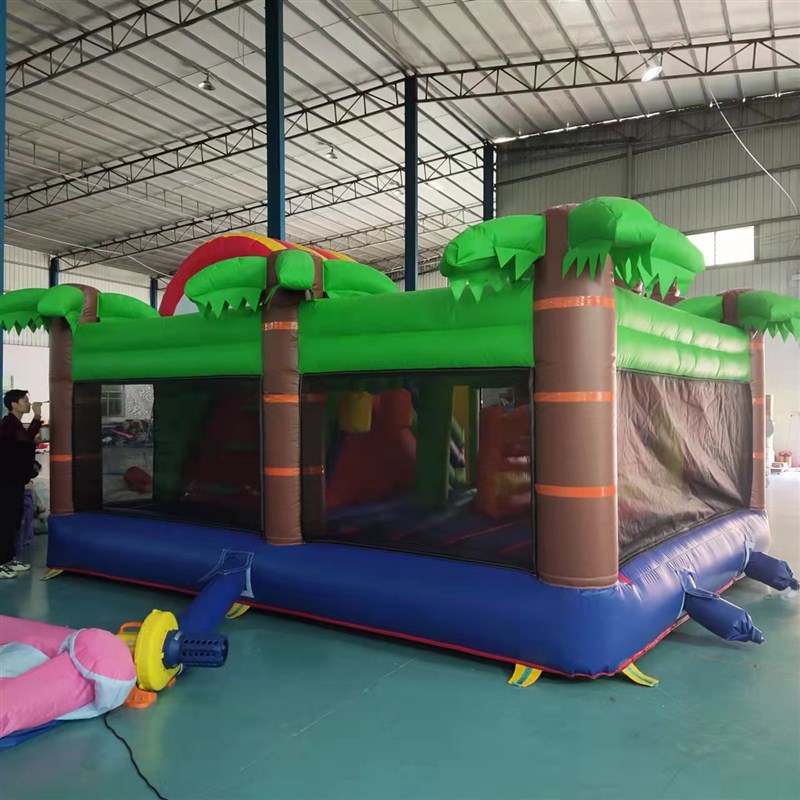 新款充气城堡户外充气滑梯儿童小型充气蹦蹦床室外移动游乐设备