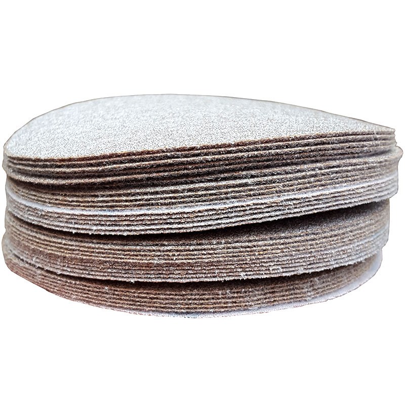诺顿A275植绒砂纸自粘盘用圆形砂纸背 拉绒片圆盘砂5寸125MM80#