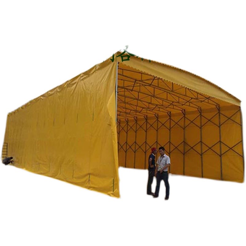 东莞大型推拉雨棚活动帐篷夜宵棚大排挡伸缩雨蓬停车棚收缩遮阳篷