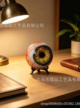 跨境新品怪兽眼球模型工艺品树脂摆件级感小众家居桌面装饰品