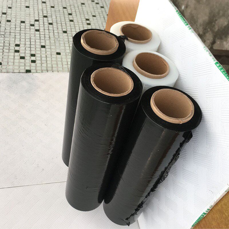 大卷自粘PE拉伸膜宽50cm工业保鲜打包透明围膜物流包装塑料缠绕膜