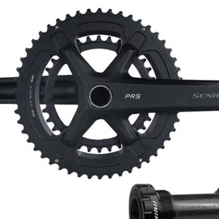 SENICX驭勇 PR5公路车自行车牙盘 超轻曲柄24mm轴心双盘铝合金