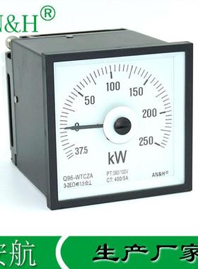 金属壳三相功率表Q96-WTCZA0-250KWF96-W51L5-W功率表AN&H