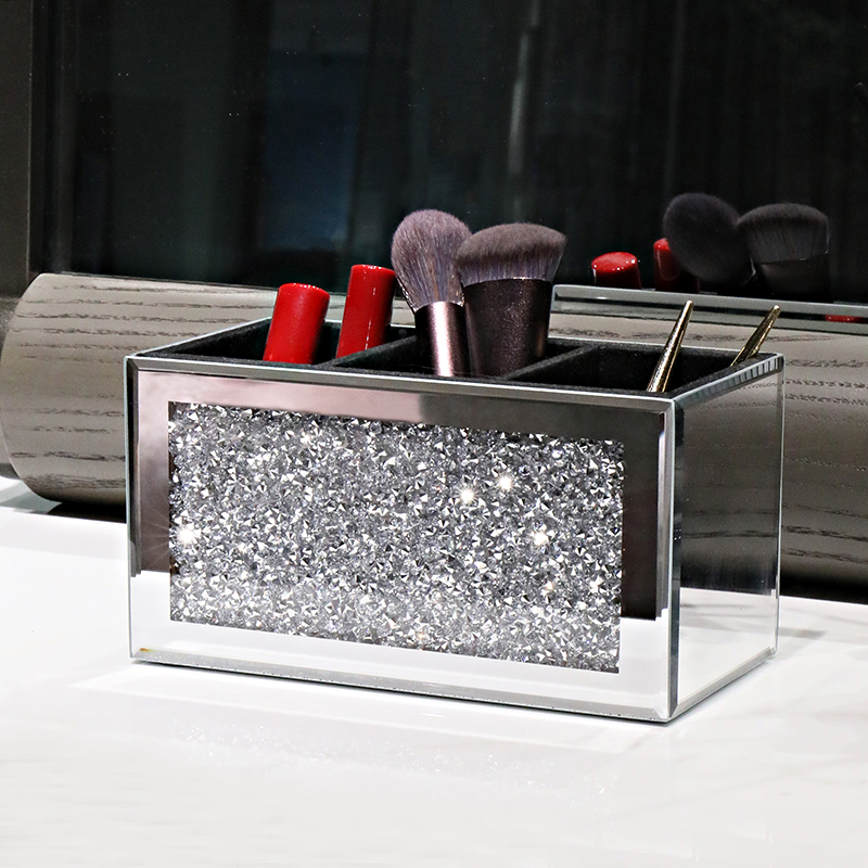 化妆刷收纳桶高级感刷子眼线笔眉笔梳妆台整理盒客厅遥控器收纳盒