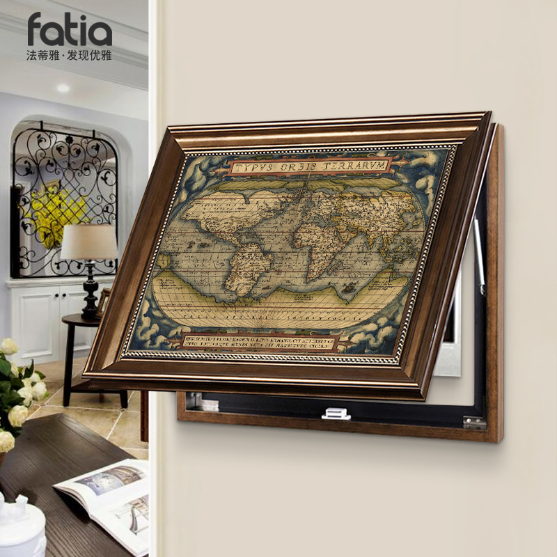 美式电表箱装饰画免打孔遮挡总开关电闸盒配电箱客厅餐厅挂画欧式