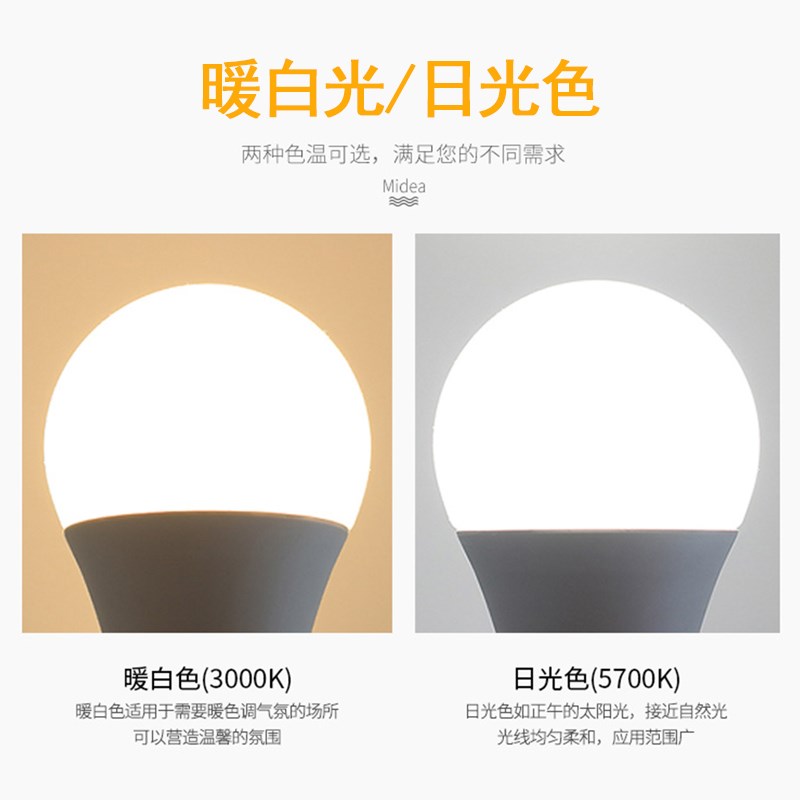 LED节能球泡E27螺口家用灯泡照明灯泡螺旋螺纹超亮大功率白光黄光