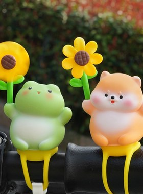 电动车装饰摆件自行车平衡车小配饰电瓶摩托单车小风车山地车饰品