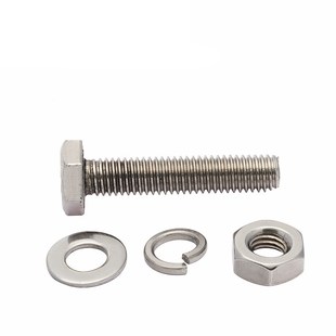 201不锈钢外六角组合套装 平弹垫螺母组合外六角螺栓钉M6M8M10M12