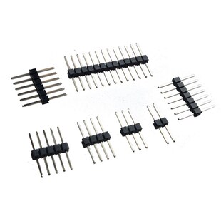 间距2.00MM加长1*2/3/4/5/6/7/8/40P塑居中单排针针长15 17 19 21