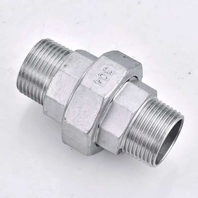 304/316不锈钢双外丝活接外丝活接头外螺纹油任油拧活节4分6分1寸