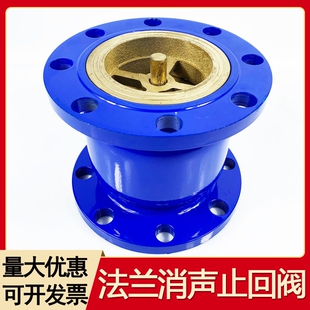 消声止回阀HC41X法兰钢体止回阀DN100立式单向阀铸铁弹簧式逆止阀