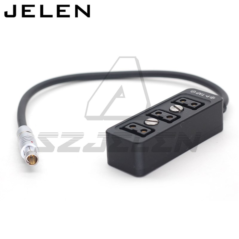 RS 3针转B口 DTAP一分三电源分配器带四分之一螺丝金属红蓝黑外壳