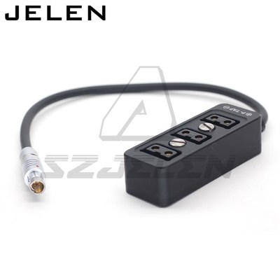 RS 3针转B口 DTAP一分三电源分配器带四分之一螺丝金属红蓝黑外壳