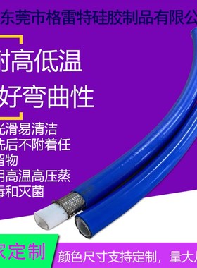 格雷特 蓝色 BT40B 内嵌不锈钢丝PTFE硅胶双层复合高压编织软管