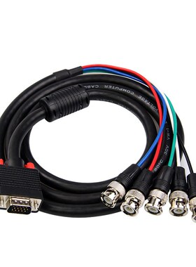 SVBN01监控矩阵VGA转5bnc分量转换线 RGBHV色差线视频线SaiKang