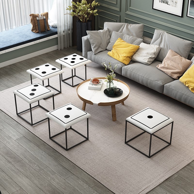 骰子魔方凳家用五合一可收纳小户型沙发凳客厅省空间组合茶几凳子
