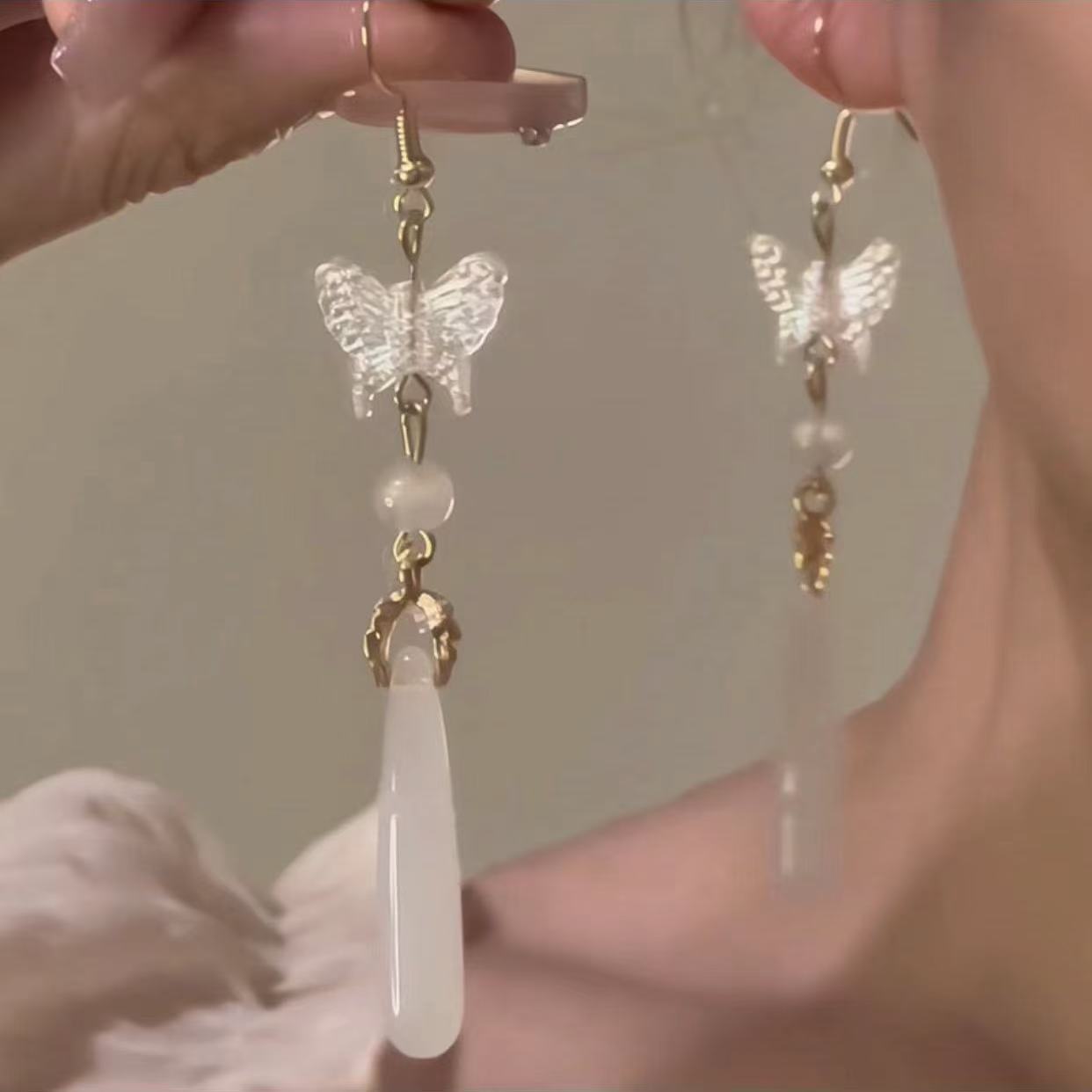 清冷风古风流苏长款耳饰汉服耳环