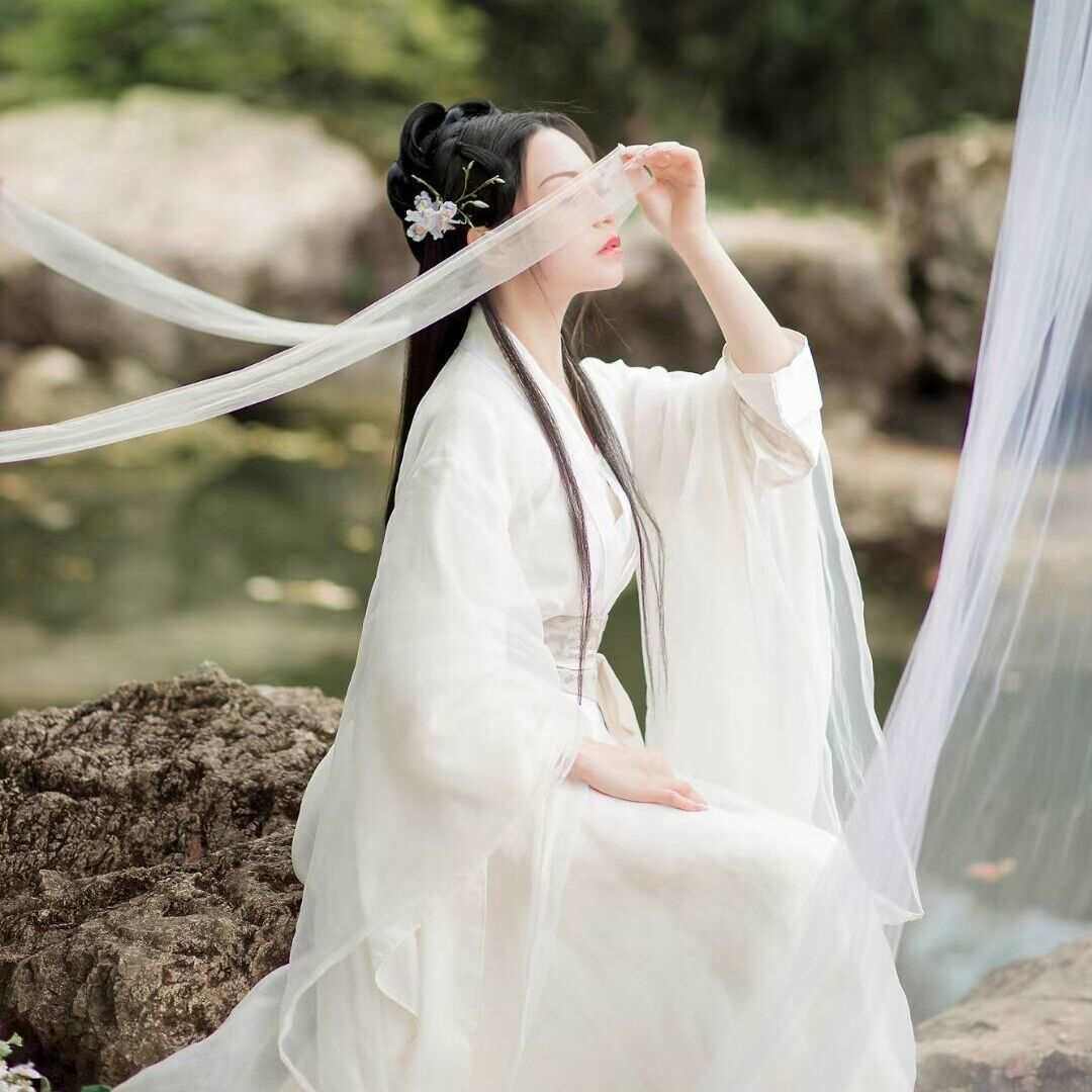 缎带白绫布拍照遮眼纱网道具飘带