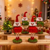 圣诞节圣诞老人扭扭棒手工材料包圣诞树氛围摆件装 饰品团建沙龙