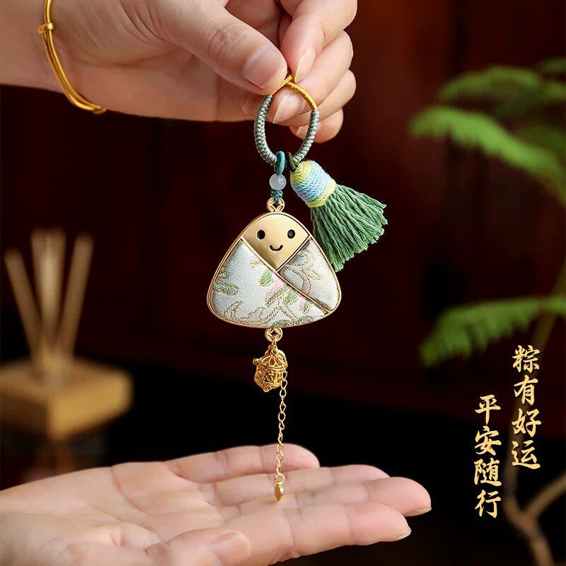宋锦粽子香囊挂饰手工diy材料包