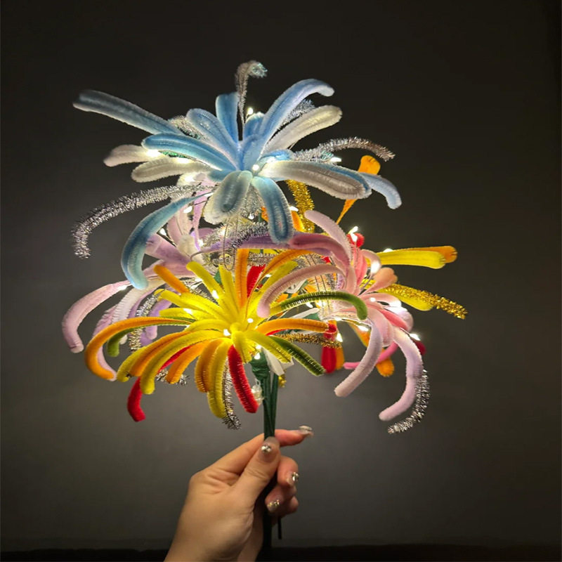 扭扭棒烟花花束手工材料新年礼物