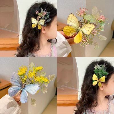 汉服发饰蝴蝶花朵发夹古风蝶恋花