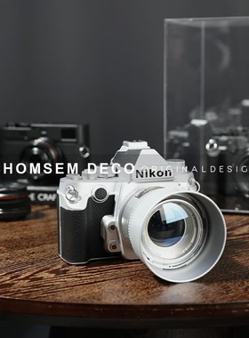 现代简约单反相机模型装饰品样板C房间书房桌面摄影机摆件书架摆