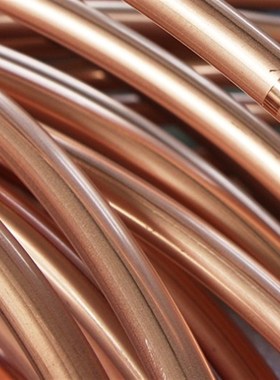 3分管 外径9 52 10MM里盘铜管 D空调冷库热泵通用T2紫铜软态链接