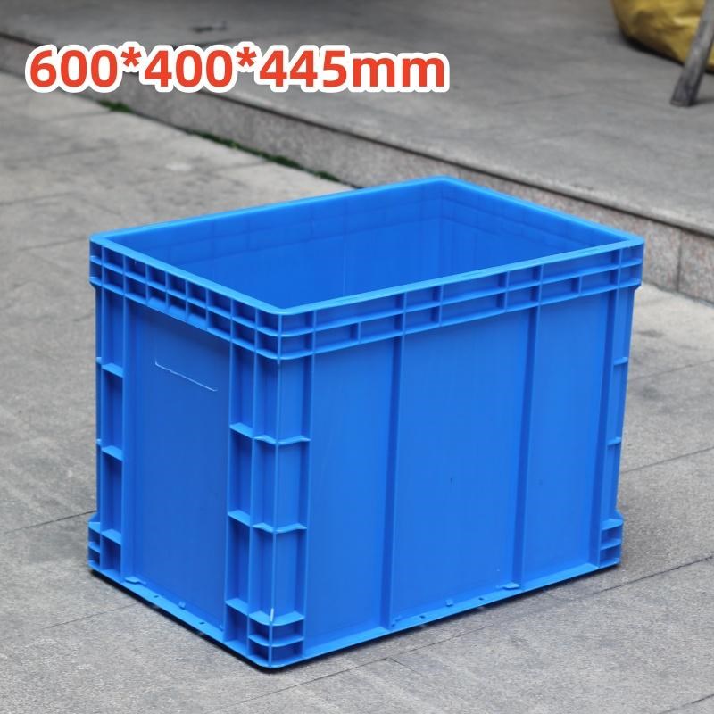 eu4644物流周转箱600*400*450养殖箱搬运箱加V厚工业塑料成品箱