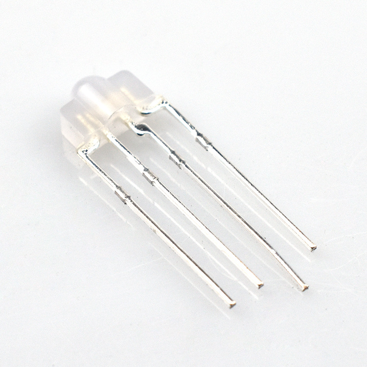 发光二极管3mm RGB灯珠f3透明雾状塔形共阴阳全彩直插led灯珠键盘