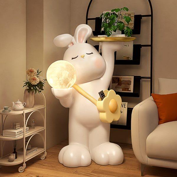 兔子创意落地摆件客厅沙发电视柜旁边大型家居装饰品乔迁新居礼品,家居饰品,落地摆件,淘宝优惠券,粉丝福利购,淘宝优惠卷
