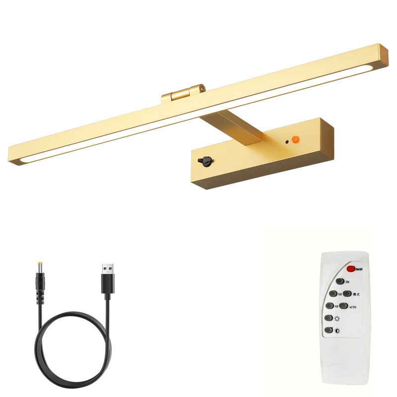 极简自带遥控开关充电式led镜前灯浴室卫生间梳妆台补光照画壁灯