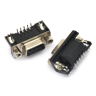 DR9(母头)母座RS232 9芯  串口  90度弯脚 插板式 (5个)