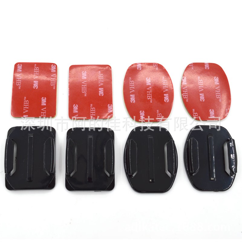 适用于Gopro配件 平弧面底座+3M胶 小蚁 Hero 4/3+/3/2/1 GP10-P