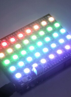 40位 WS2812B 5050 RGB LED内置全彩驱动彩灯开发板 直插UNO R3