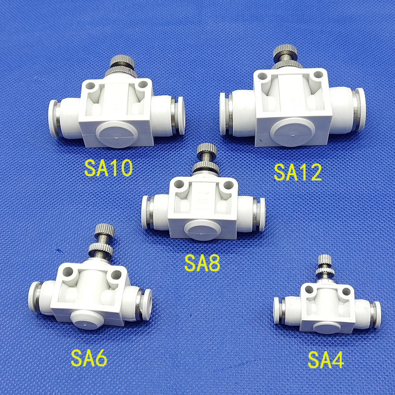 管道阀SA/APA/ASA4 6 8 10 12 16 快插气管接头调节阀节流阀