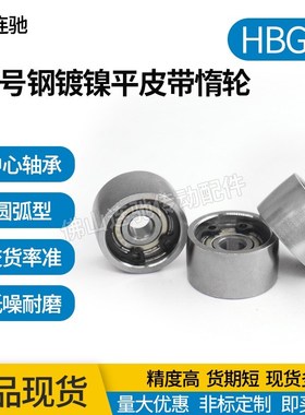 45号钢镀镍平皮带用惰轮中心轴承 HBGCM ENG22 光轮 宽度(T)11~32
