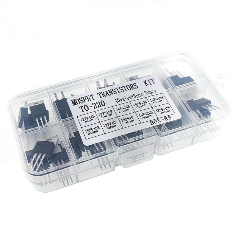 50PCS TO-220系列MOS管IRFZ44N IRF640N IRF540N IRF3205 10种各5