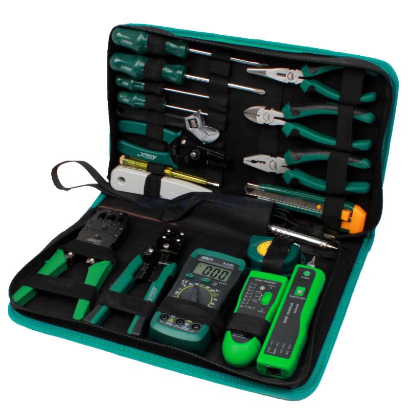 AilikeX-18A件网络弱电维护工具组合套装18B通讯2M维保安装工具包