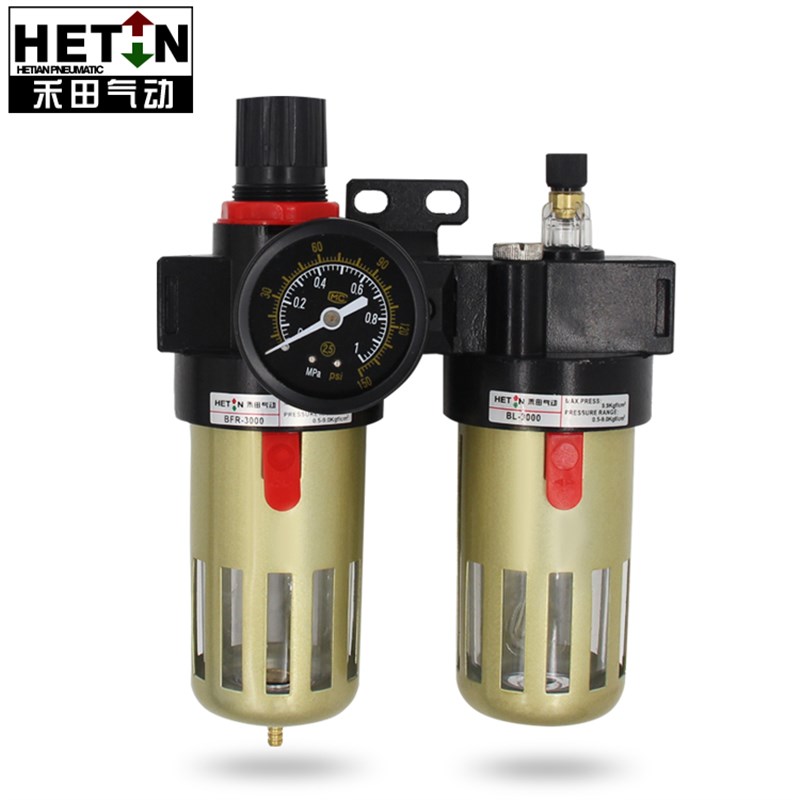 禾田调压阀 气动BFR气源处理二联油水分离器过滤器BFC4000-2000