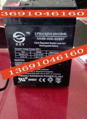 DZY电池 3-FM-4.5 6V4.5AH/20HR XK06-006-00867 童车 玩具车电瓶