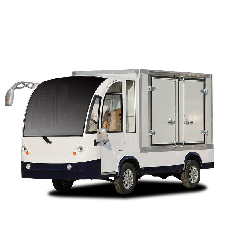 四轮平板电动厢式货车工地运输车厂区仓库物流周转车皮卡车送餐车