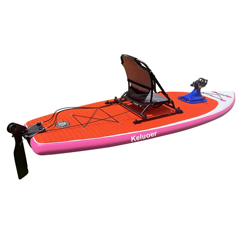 单人充气桨板坐姿脚蹬充气船水上冲浪滑板新手玩水浮板儿童划水充